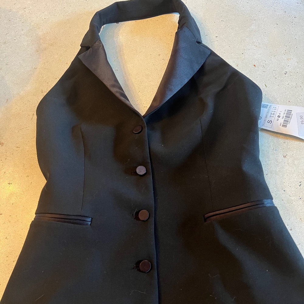 Zara Black Halter Button-Down Vest